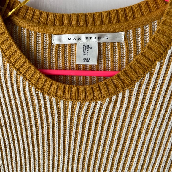 Max Studio Mustard Crewneck Sweater - Picture 2 of 4